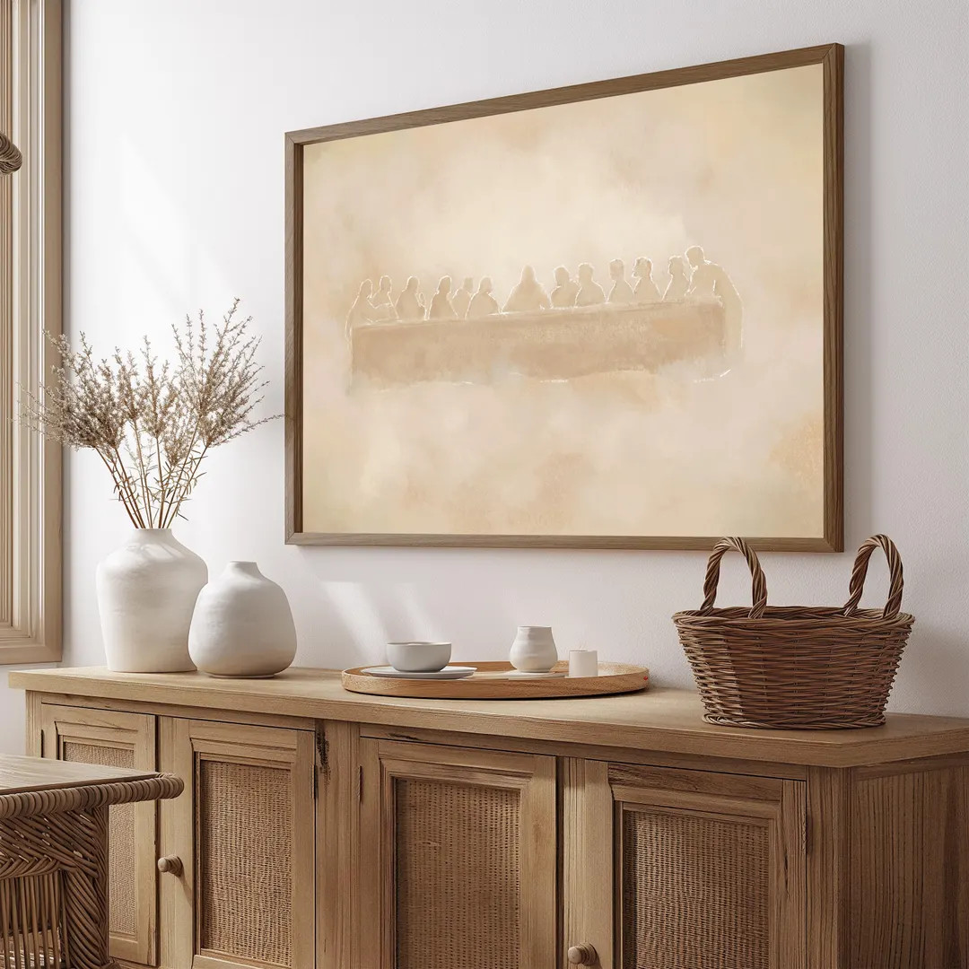 Last Supper Wall Art | Large Framed Christian Print | Biblical Home Decor | Jesus Disciples | Rel... | Etsy (US)