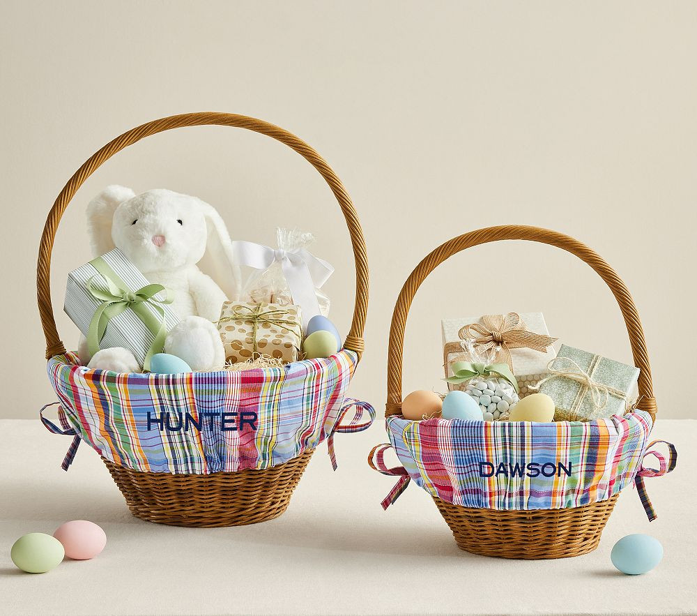 Bridgeport Plaid Easter Basket Liners | Pottery Barn Kids