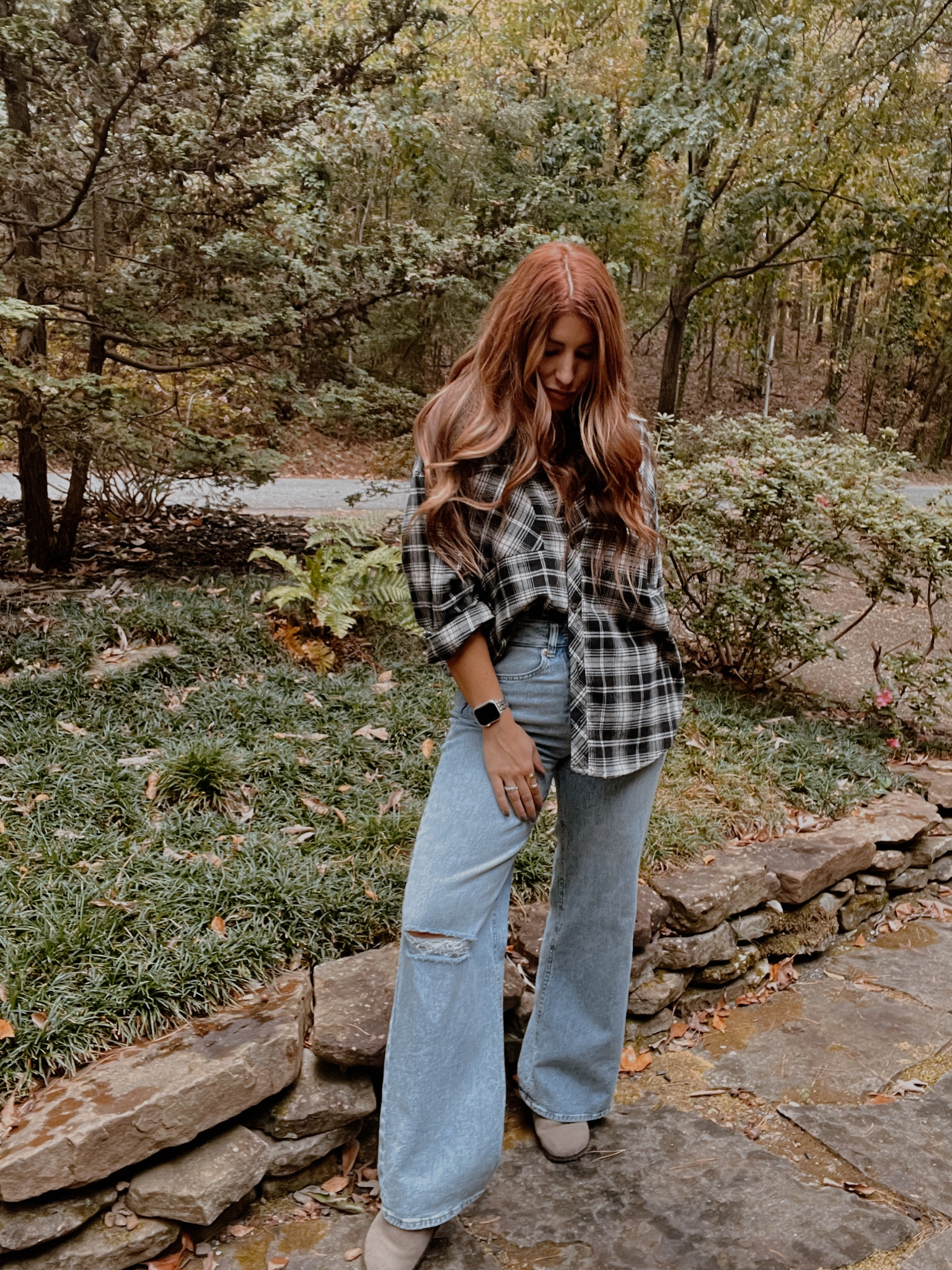 Target flannel, denim pants, boston birkenstock  

#LTKunder50 #LTKSeasonal #LTKshoecrush