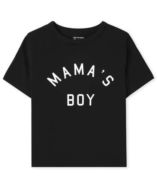 Baby And Toddler Boys Matching Family Mama's Boy Graphic Tee - black | The Children's Place