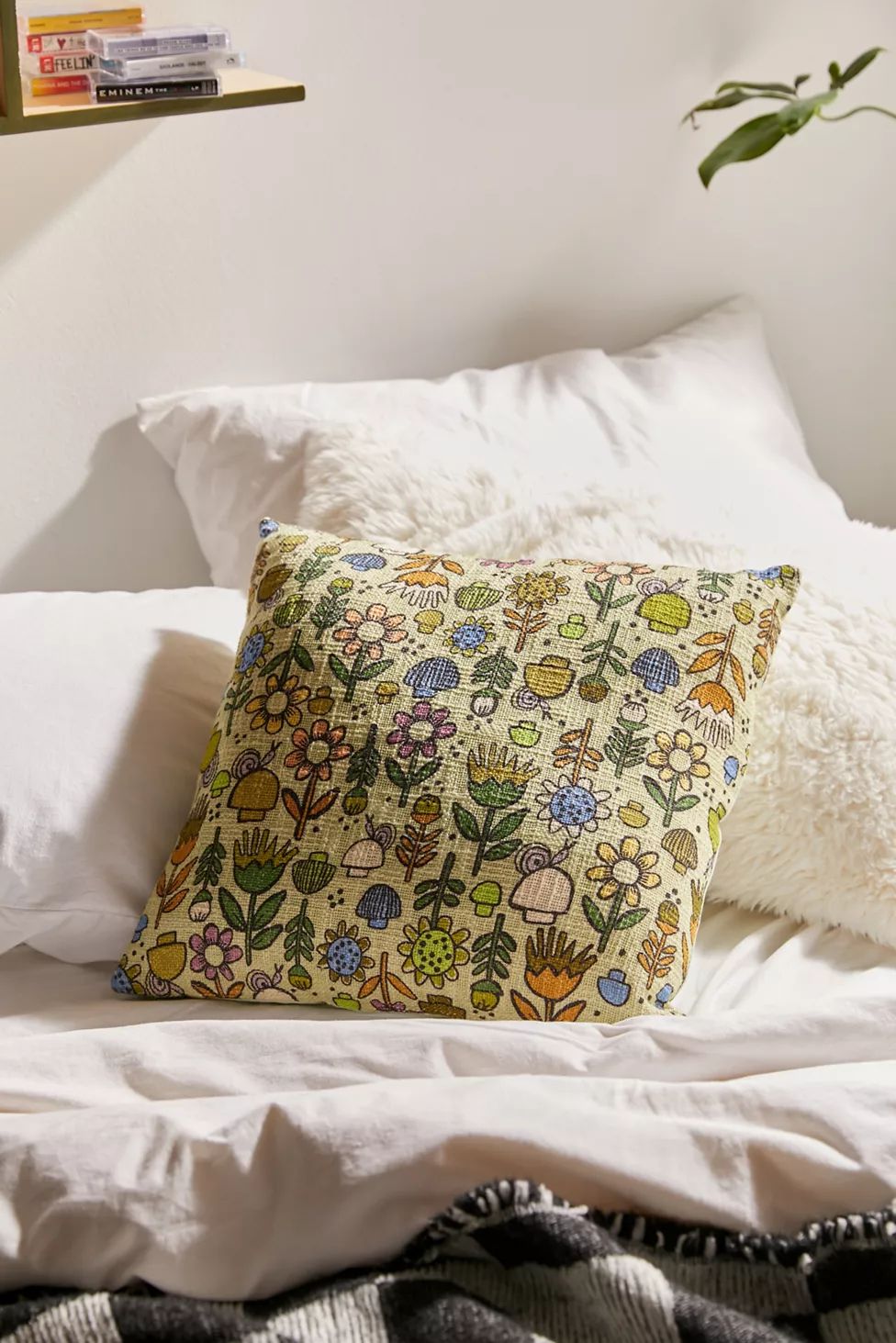 Mushroom Field Printed Throw Pillow | Urban Outfitters (US and RoW)
