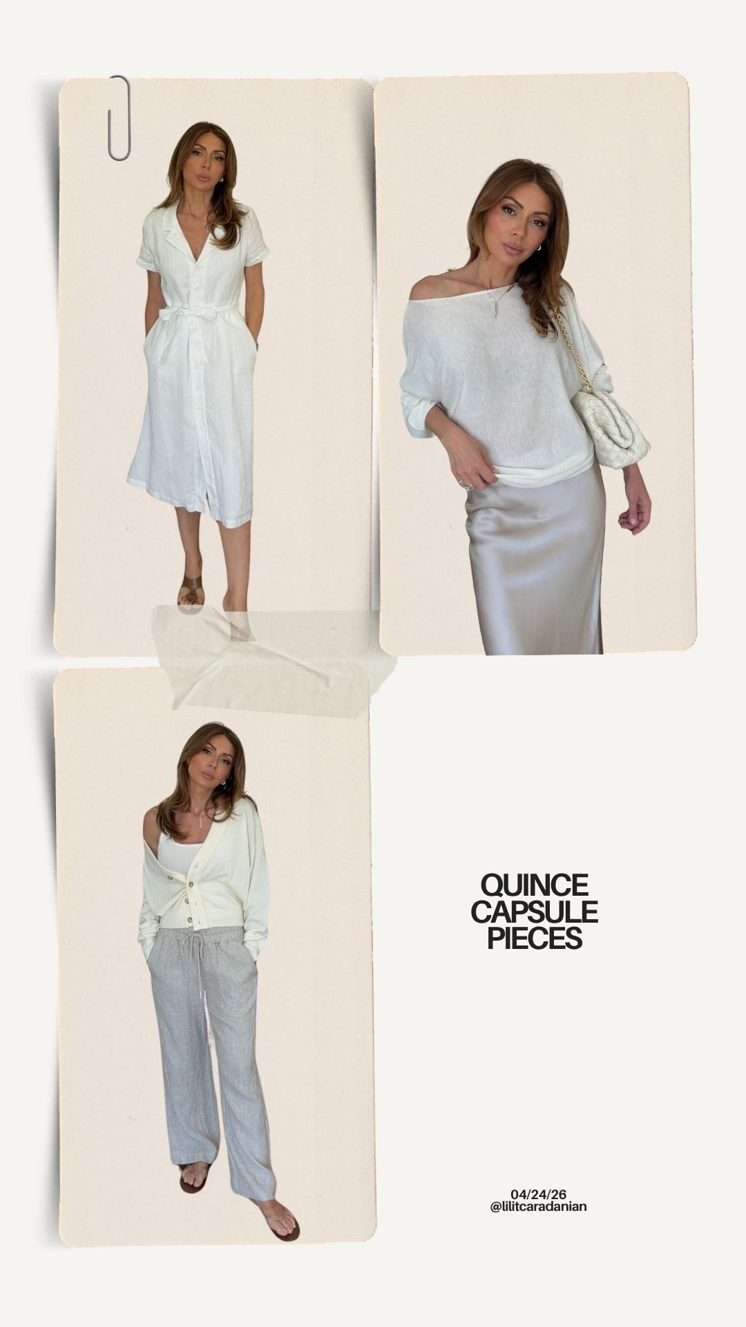 My current favorite @Quince pieces, greet to add to your capsule collection. #QuincePartner