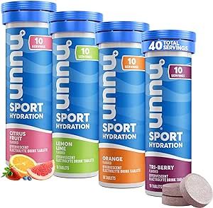 Nuun Sport Electrolyte Tablets for Proactive Hydration, Mixed Citrus Berry Flavors, 4 Pack (40 Se... | Amazon (US)