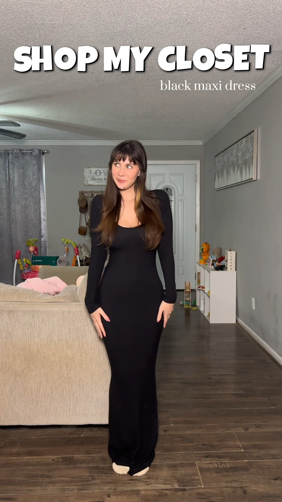 Shop my closet and style this black maxi dress a few different ways! Love how versatile it can be! I’m also wearing a size small and I’m 5’4” around 120lbs

#LTKgrwm #LTKFindsUnder50 #LTKootd
