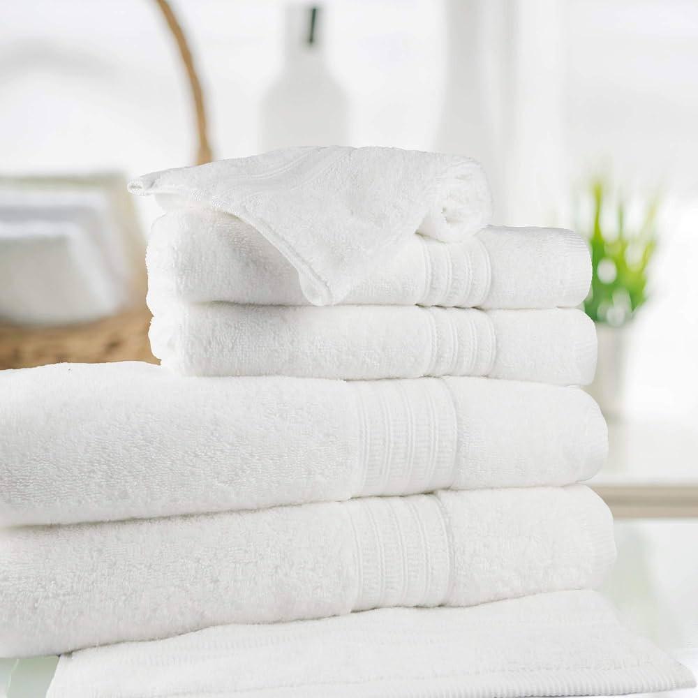 TRIDENT 6 Piece Bath Linen Set - Super Soft, Highly Absorbent, Hotel Luxury Bath Towels, Machine ... | Amazon (US)