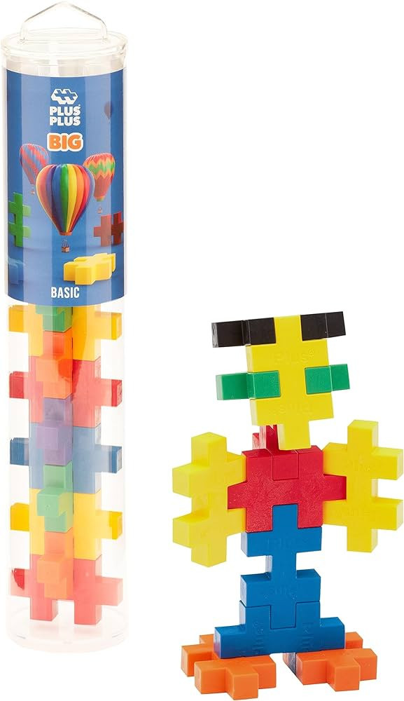 PLUS PLUS Big - Open Play Tube - 15 Piece Basic Color Mix - Construction Building STEM/STEAM Toy,... | Amazon (US)