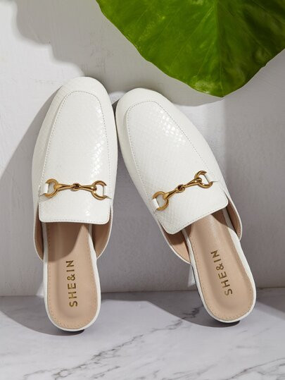 Metal Decor Flat Mules | SHEIN