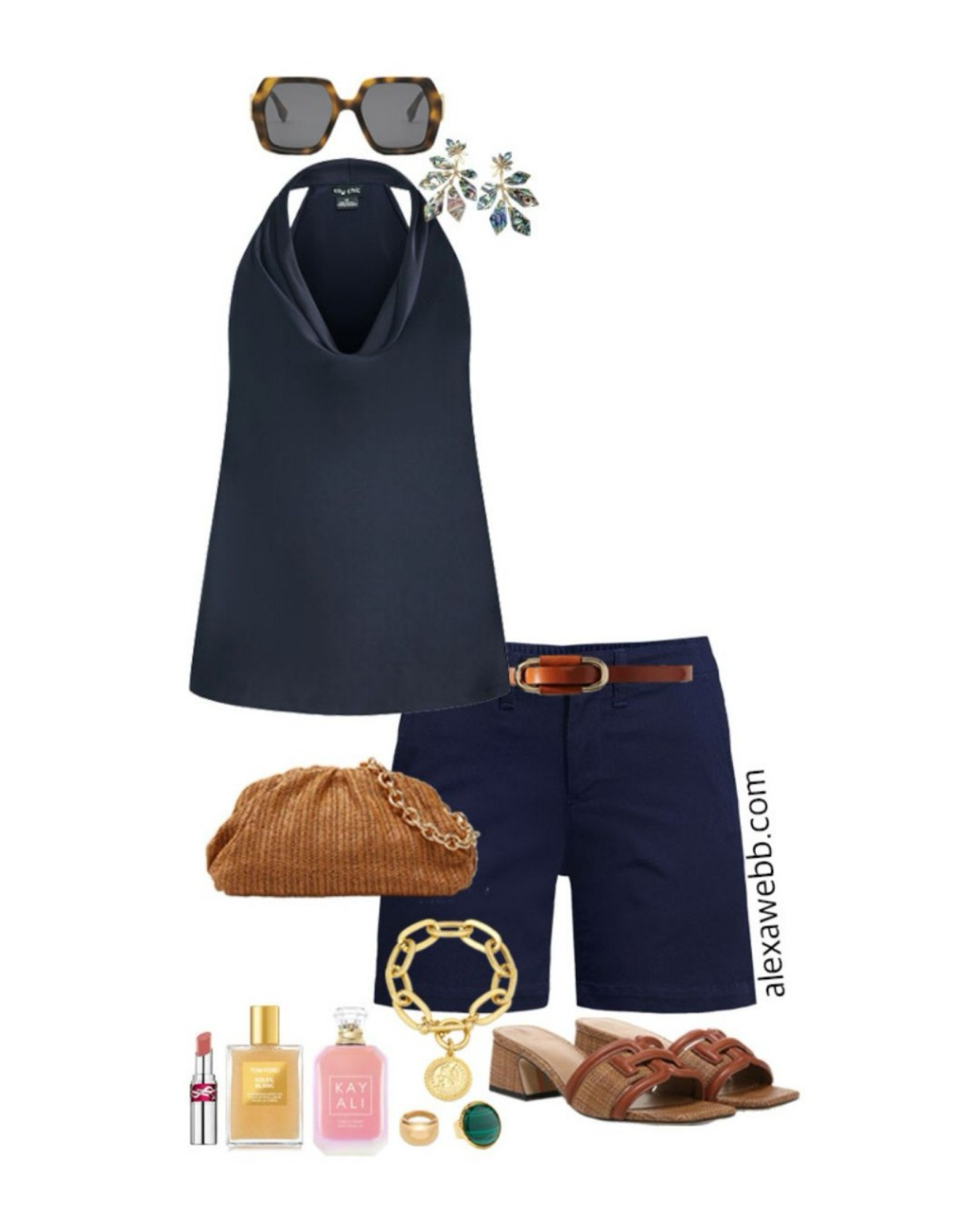 Plus Size Resort Capsule - Part 2 - Plus Size Navy Chino Shorts Outfits - Are you headed somewhere warm this winter? A resort vacation? Well, here is a plus size resort capsule wardrobe. An easy way to pack for your next trip! Alexa Webb #plussize

#LTKTravel #LTKPlusSize #LTKSeasonal