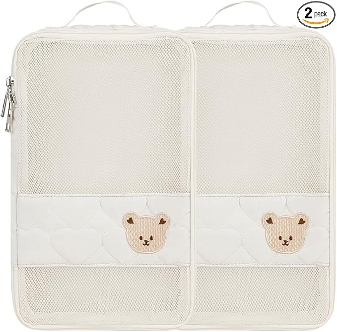 Baby Diaper Organizer - 2 Pack Waterproof Pouches, Mesh Bag, Reusable, Washable or Cloth Diapers ... | Amazon (US)