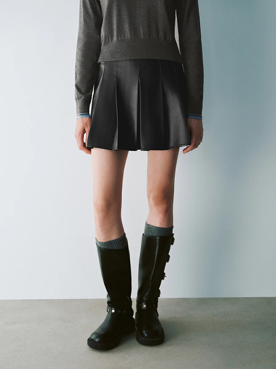 Leather A-Line Skirts | Urban Revivo