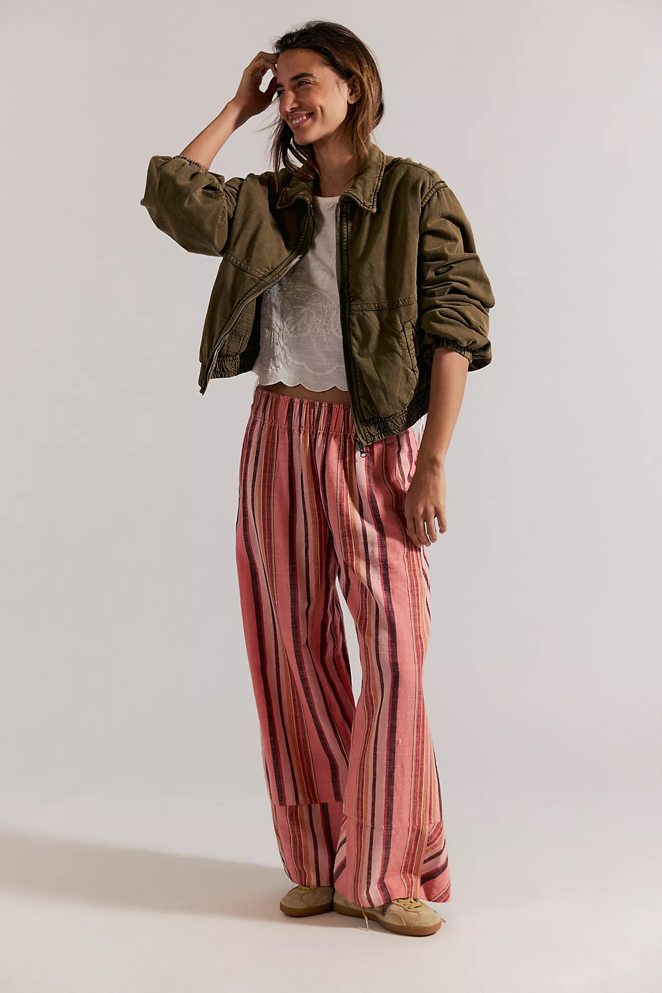 Days End Solar Linen Striped Pants | Free People (Global - UK&FR Excluded)