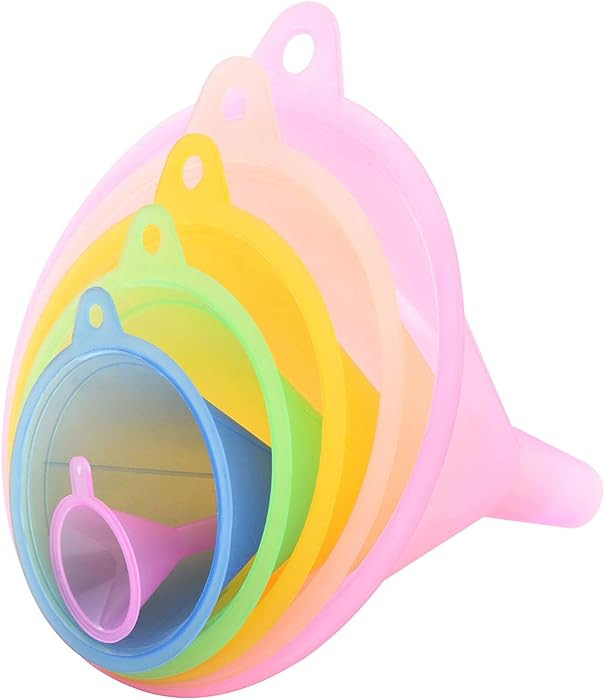 Delove All Purpose Plastic Funnel Set of 6 - Funnels for Kitchen Use Filling Bottles - Small Funn... | Amazon (US)