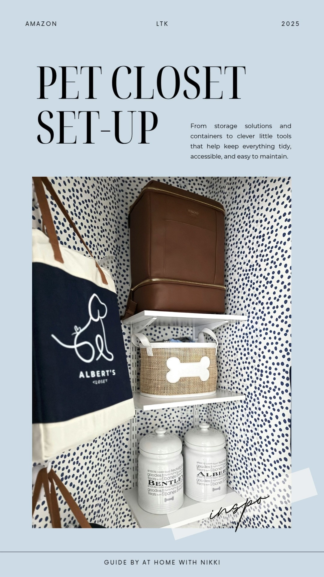 Here are all the essentials I used to set up and organize my pet’s closet—from storage solutions and containers to clever little tools that help keep everything tidy, accessible, and easy to maintain. Whether you’re starting from scratch or just looking to streamline your current setup, these picks made a big difference for me (and my furry friend)!

 

 #LTKHome #LTKSaleAlert #LTKItBag