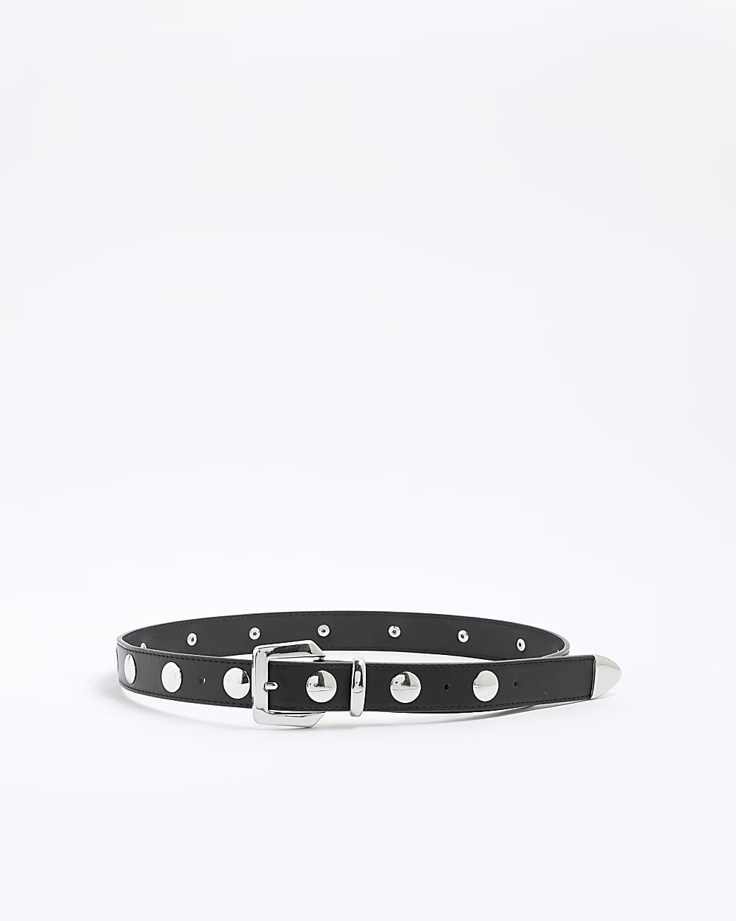 Black Studded Belt | River Island UK & IE