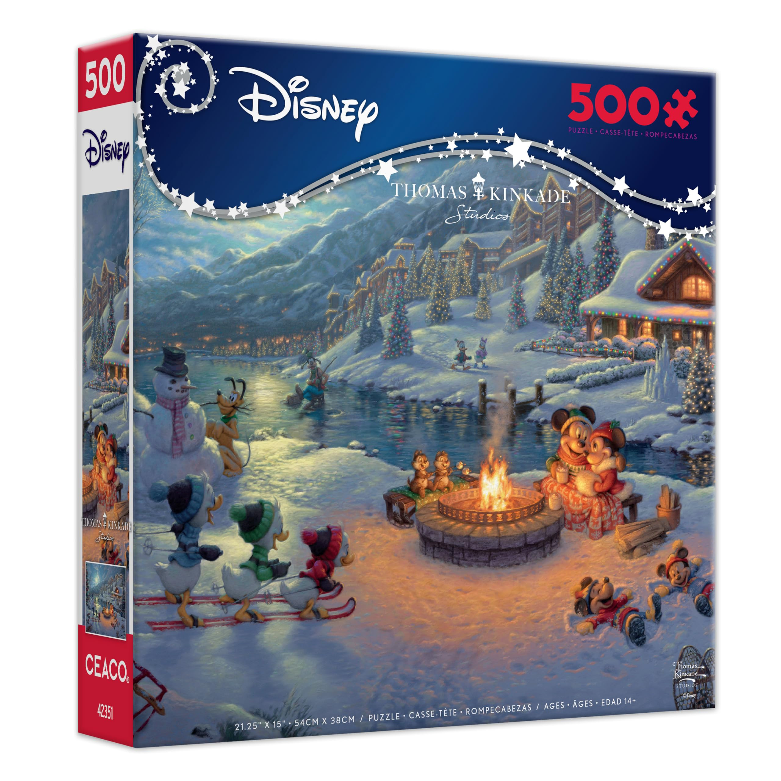 Ceaco - Disney - Thomas Kinkade - Mickey and Minnie Christmas Lodge - 500 Piece Holiday Puzzle - ... | Amazon (US)