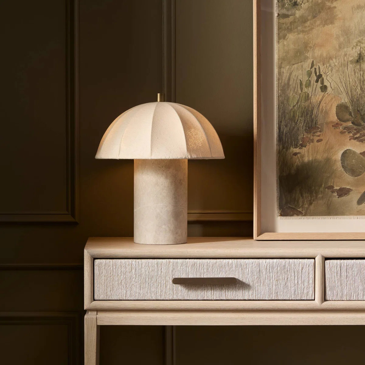 Clover Table Lamp-Taupe Marble | Wayfair North America