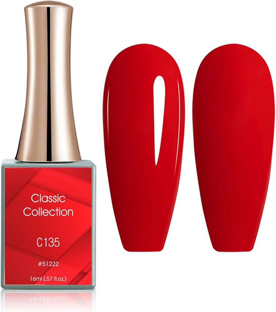 CANNI Red Gel Nail Polish, 1 Pcs 16ml Red Gel Polish Color Soak Off LED Nail Gel Polish Set Nail ... | Amazon (US)