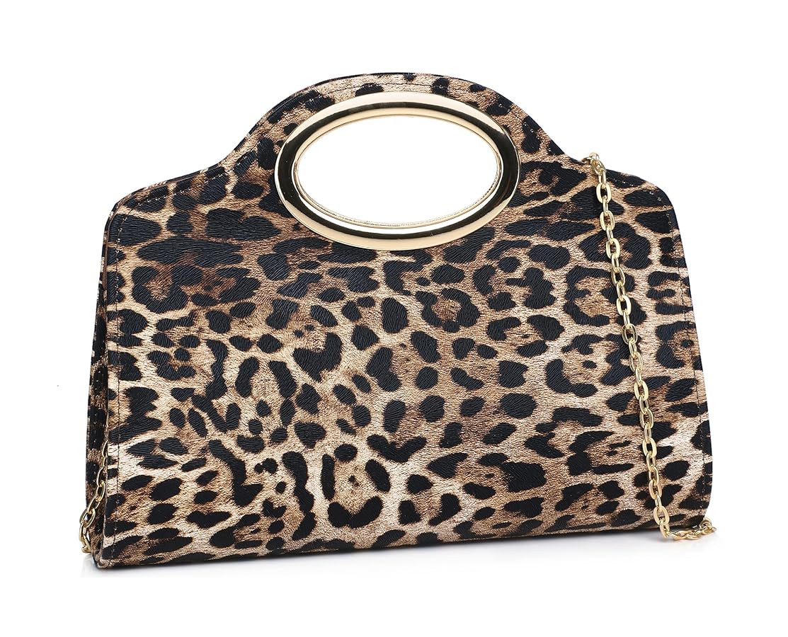 Top Metal Handle Clutch Bags for Women, Evening Handbag Shoulder Crossbody Purse with Chain | Amazon (US)