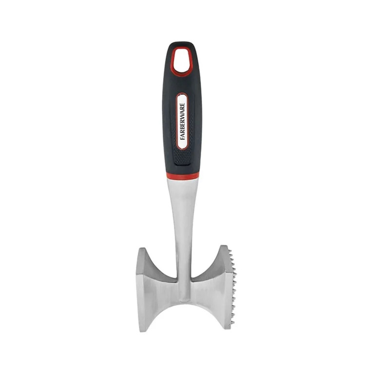 Farberware Soft Grips Meat Stainless Steel Tenderizer with Black Handle and Red Accents - Walmart... | Walmart (US)