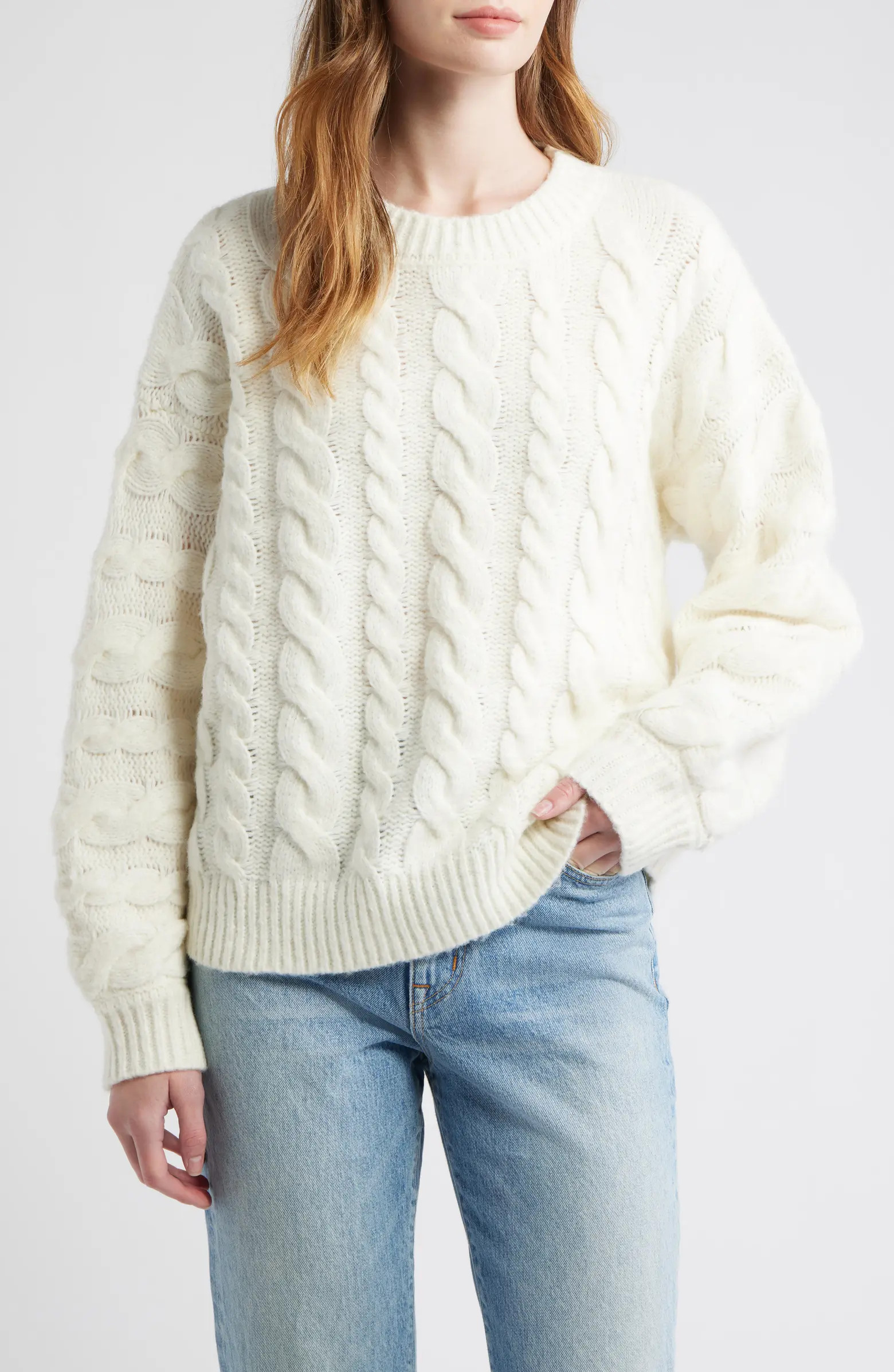 Oversize Cable Knit Sweater | Nordstrom