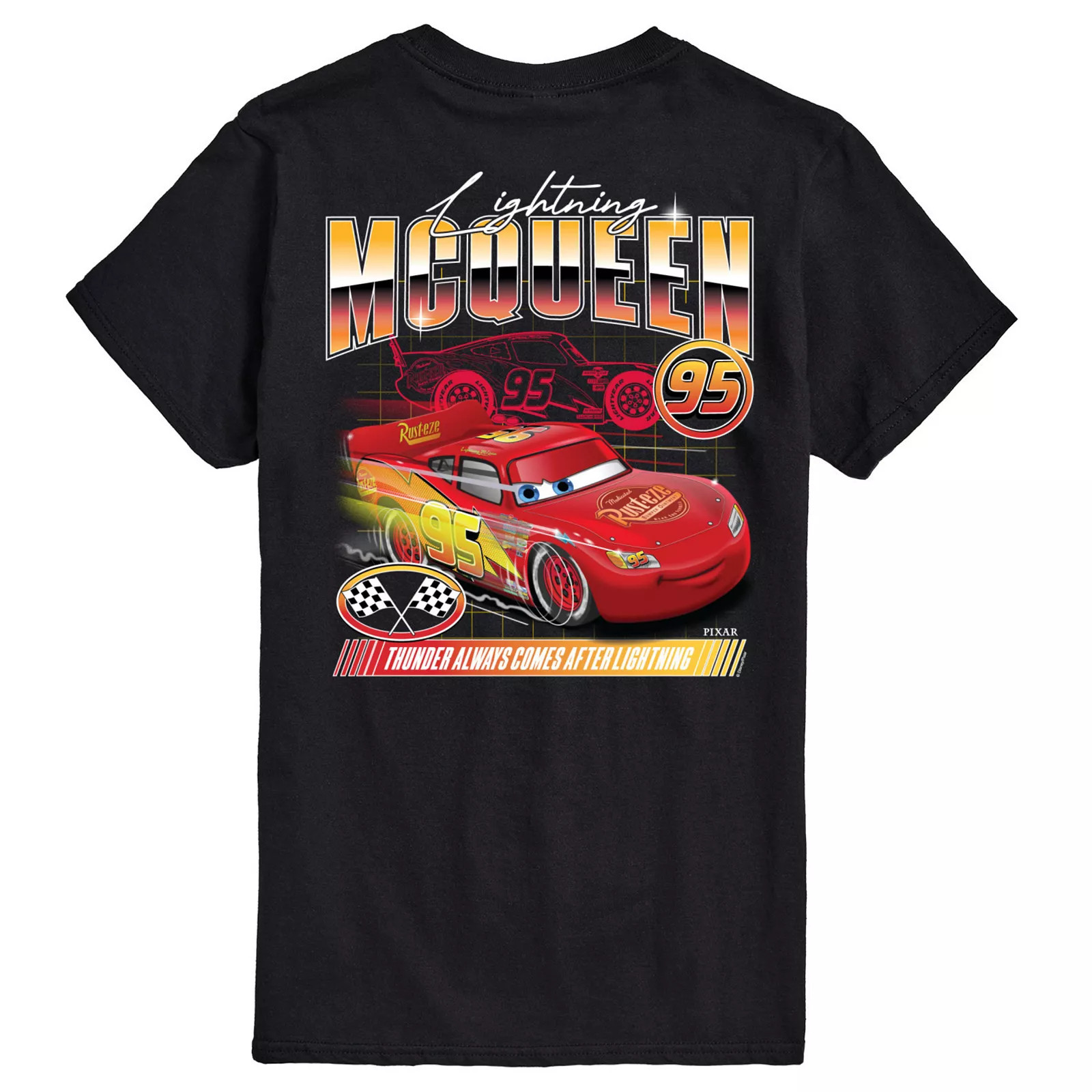 Men's Lightning McQueen Graphic Racing Tee, Size: XS, Black | Kohl's