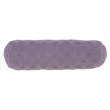 Mainstays 6" x 18" Violet Cotton Knit Bolster Decorative Pillow | Walmart (US)