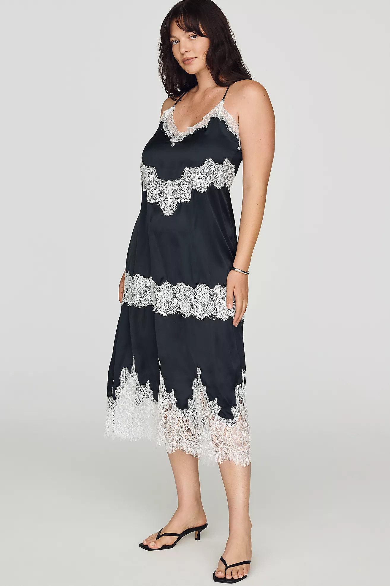 LyreBird Silky Lace Midi Dress | Anthropologie (US)