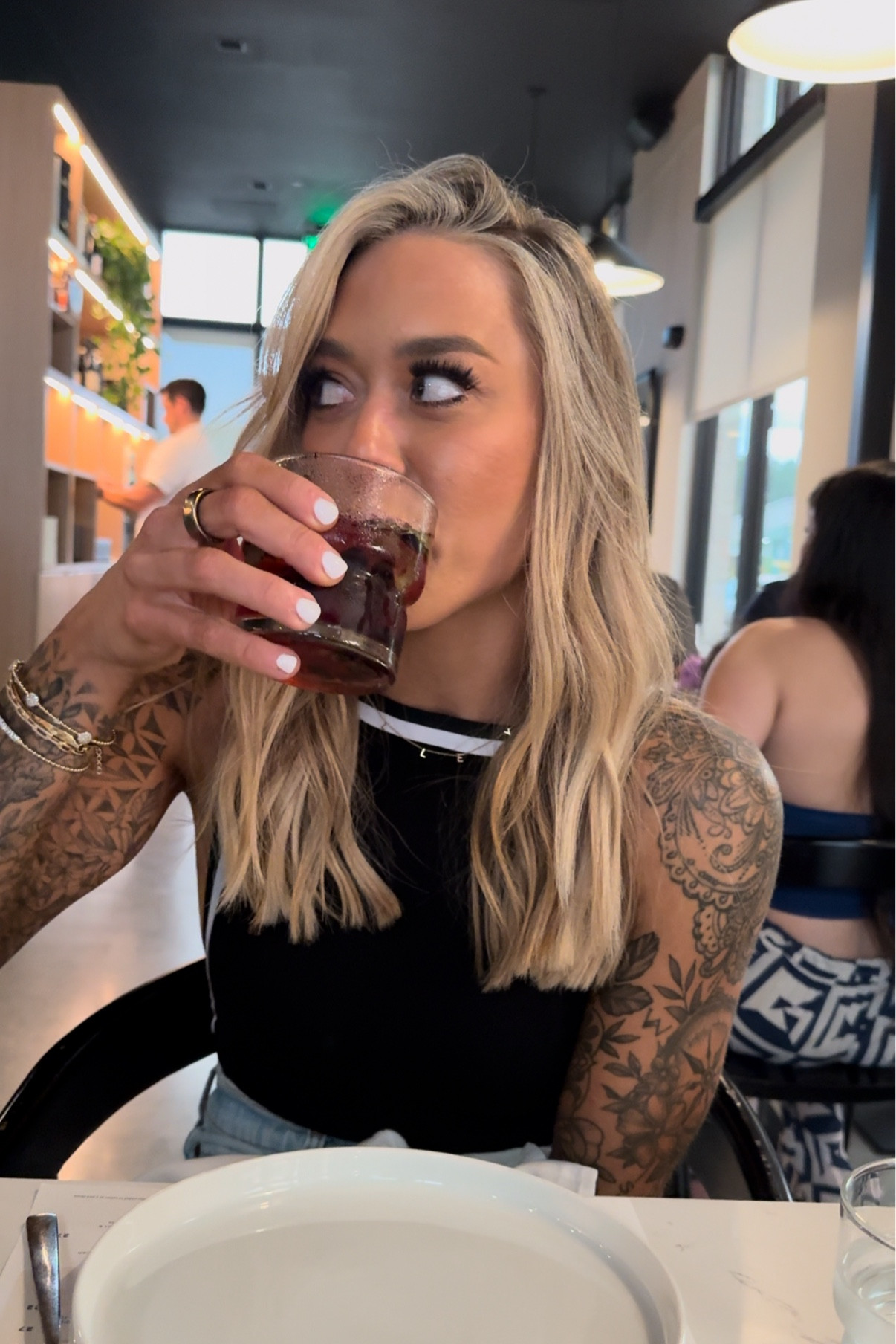 About last nights bodysuit…😍🤎🫶🏼 I think it’s on preorder right now but the back is SO GORGEOUS & fun for summer! In the S! ✨ 

Revolve / strappy tops / date night fit / ootd / Holley Gabrielle 

#LTKFindsUnder100 #LTKStyleTip #LTKSeasonal