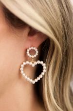 Loving Pearl Heart & 18k Gold Plated Earrings | Ettika