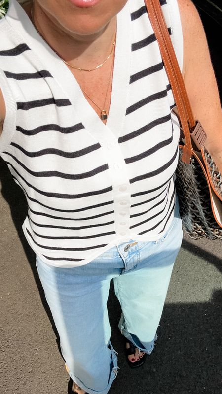 Loved this outfit today. These jeans are lightweight, soft and stretchy and I wear them full length and cuffed! I’m wearing the top to an Amazon set and love it! 
Medium set. Tts 8 jeans. If mine get sold out, I linked a similar pair!

#LTKMidsize #LTKFindsUnder50 #LTKStyleTip