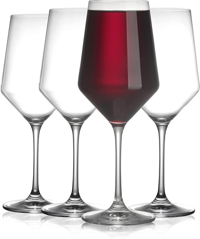 Premium Crystal Wine Glass for White or Red Wines 18 oz - Classic Modern Elegant Shape - Cut Slee... | Amazon (US)