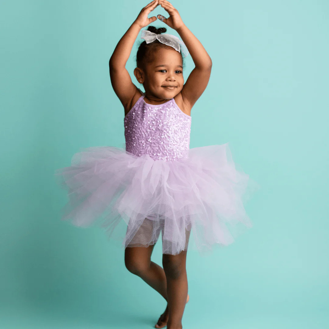 French Lavender Sequin Tutu Dress | Bums & Roses