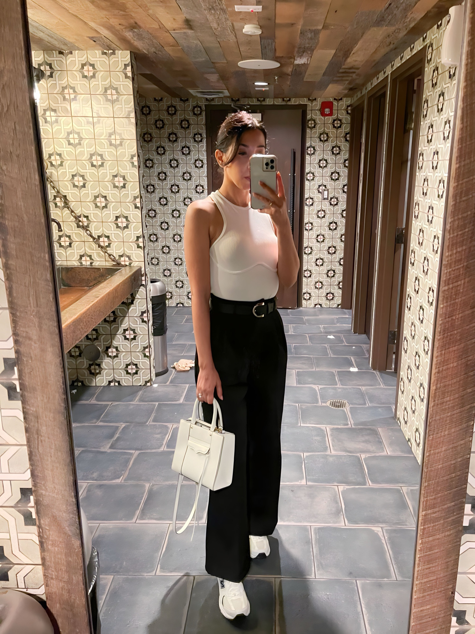 Trying something new and incorporating my 530 New Balance with trousers…kinda loving the look 👀 TOP is sold out, alternative option is added 🫶 | petite mom with a passion for sharing beauty, fashion, & home inspo | Follow @jully.gabriely on Instagram #momstyle #minimalistic #styleinspo #LTKMostLoved 

#LTKFindsUnder100 #LTKWorkwear #LTKStyleTip