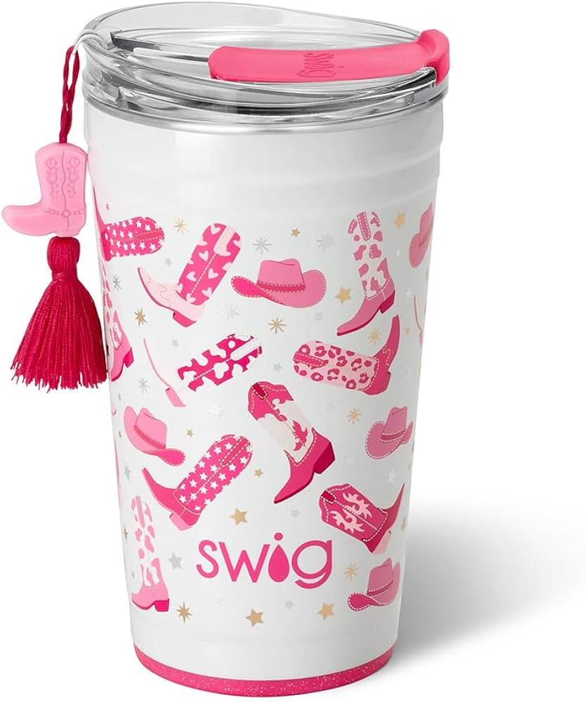 Swig Life 24oz Party Cup, Stackable Insulated Party Cup with EZ Flow Lid, Cup Holder Friendly, Di... | Amazon (US)