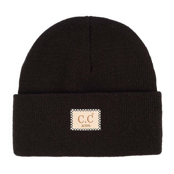 Kids' C.C Cuffed Patch Beanie Youth Black | Scheels