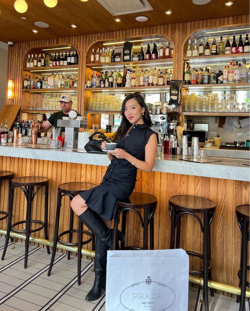 Chic all black outfit with a ruched dress, knee high boots, and leather bag!

#LTKItBag #LTKStyleTip