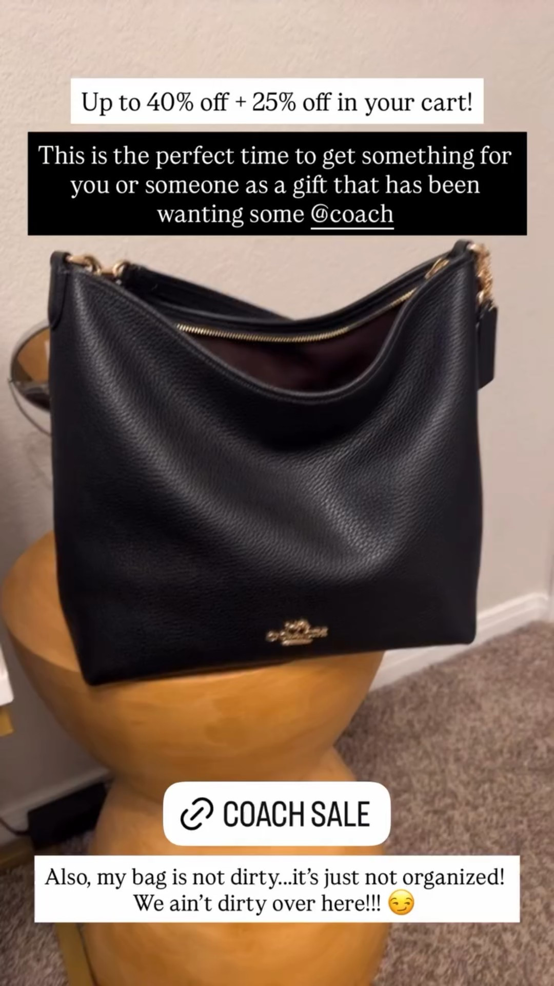 This is the perfect time to get something for you or someone as a gift that has been wanting some @coach  Up to 40% off + 25% off in your cart!

Coach sale. Christmas gift guide. Coach bags under $250. Designer bags. 