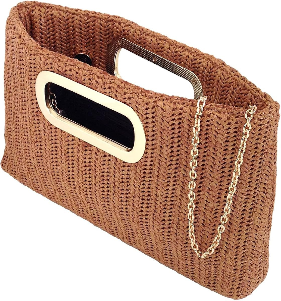 Top Handle Straw Clutch | Amazon (US)