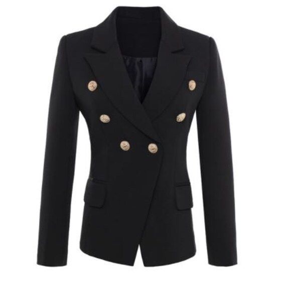 BALMAIN Inspired black blazer | Etsy (US)