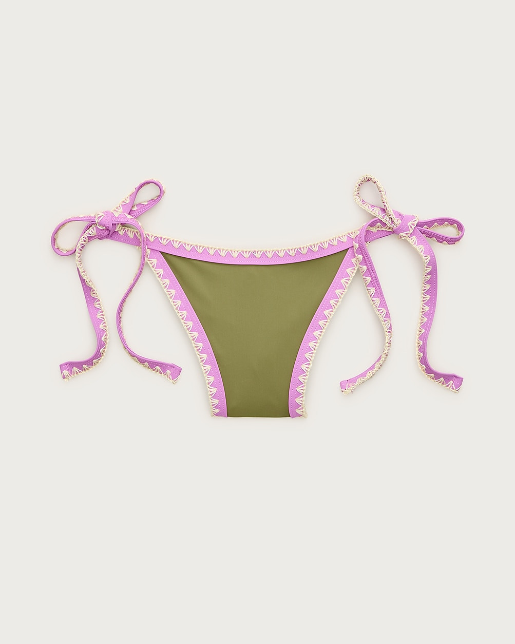 Cheeky crochet-trim string bikini bottom | J. Crew US