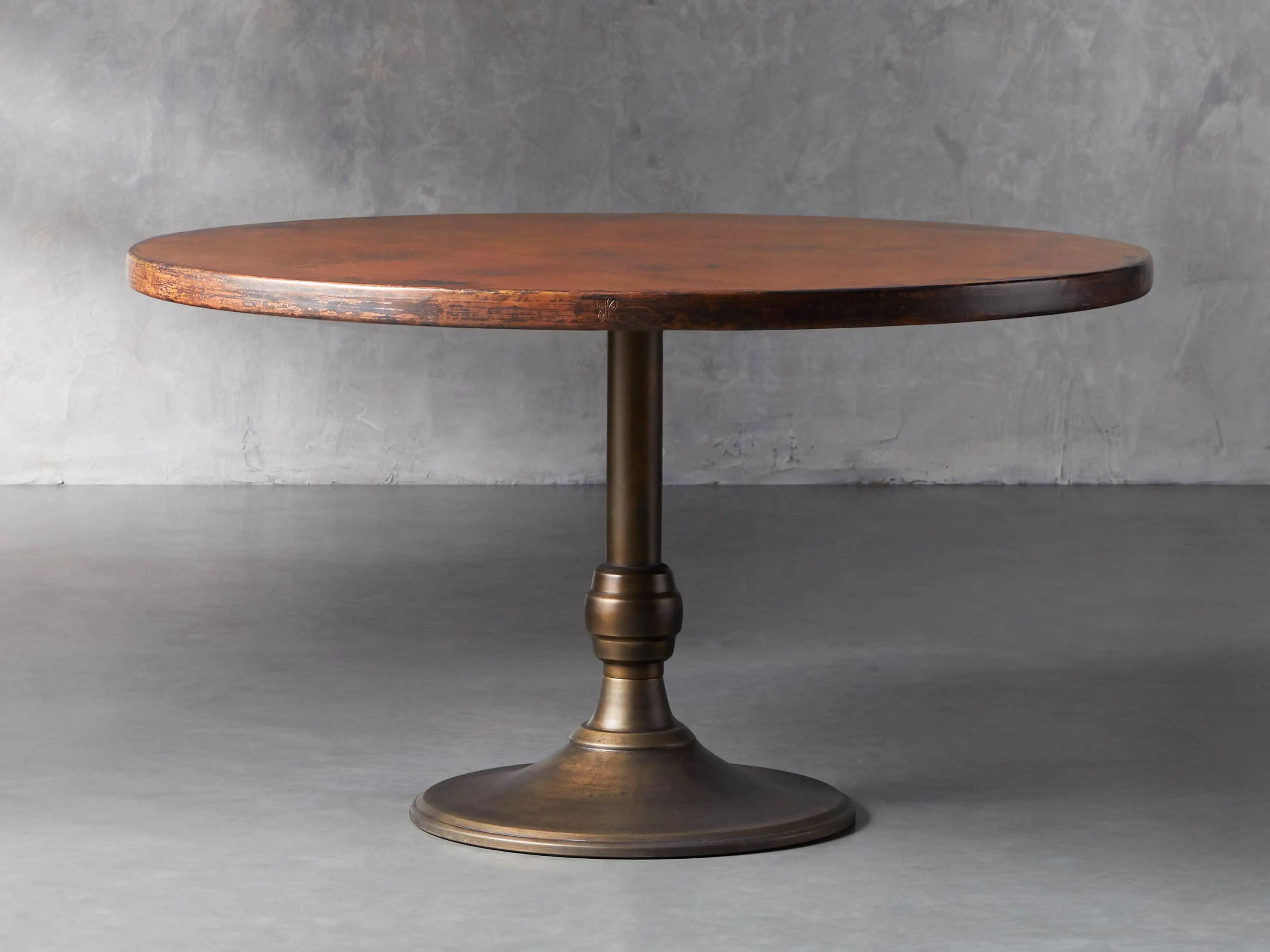 Recycled Metal Dining Table with Wade Base | Arhaus