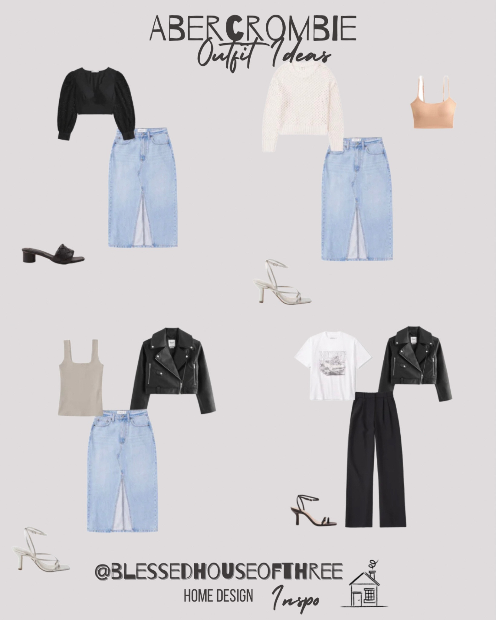 Love these outfit ideas

Workwear / midi denim skirt / moto jacket / graphic tee / strap heel / dress pant / square neck bodysuit tank / bralette/ crotchet top / basketweave heel sandal 

#LTKworkwear #LTKSeasonal #LTKstyletip