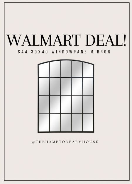 BARGAIN ✨And beautiful! I snagged this $44 Windowpane Mirror for our basement and it is huge! Snag yours before they sell out! 

Home decor, mirrors, mirror, neutral home, Spring decor, Walmart home, home deal 

#LTKhome #LTKfindsunder50 #LTKstyletip