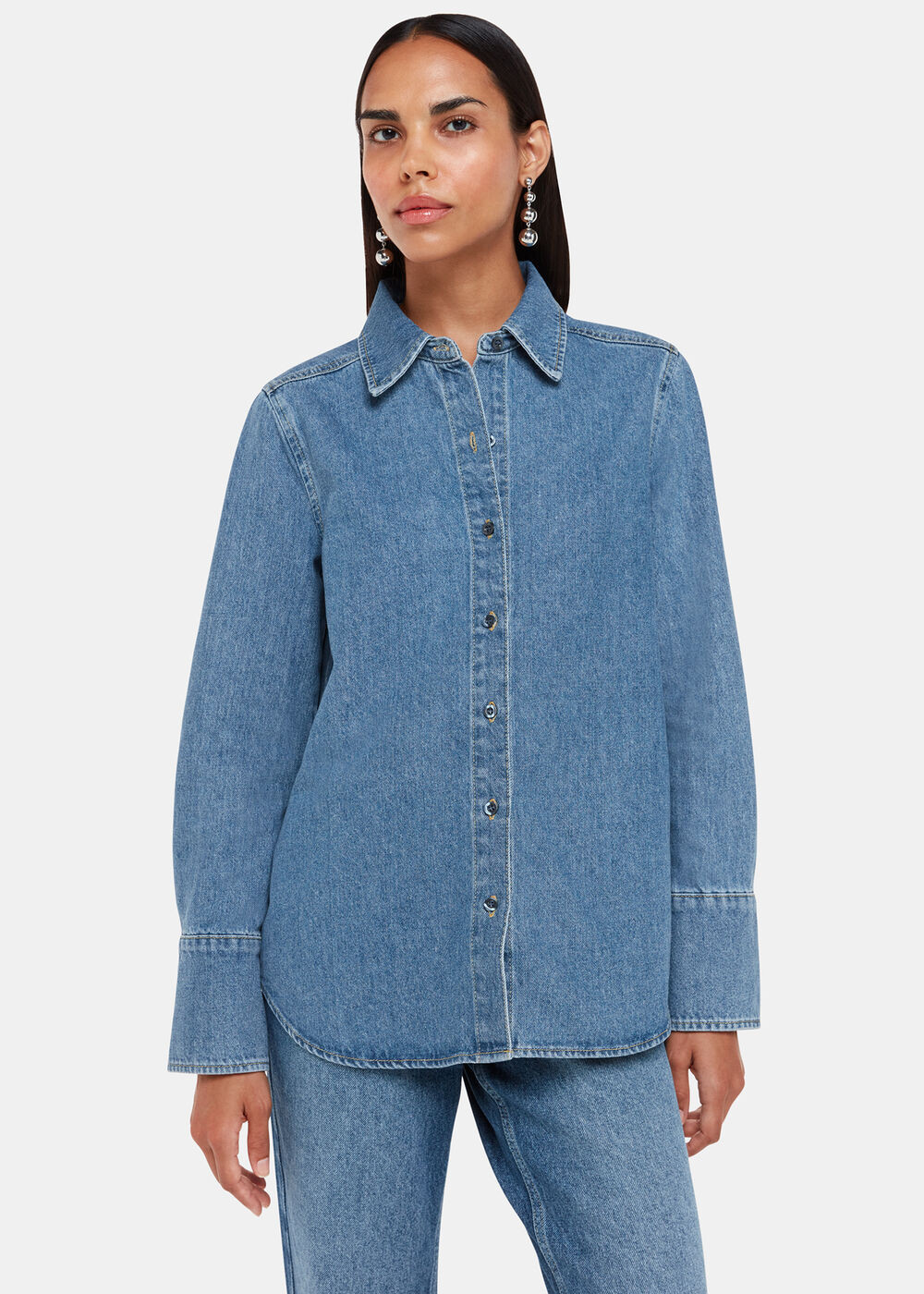 Denim Ultimate Denim Shirt | WHISTLES | Whistles UK | | Whistles