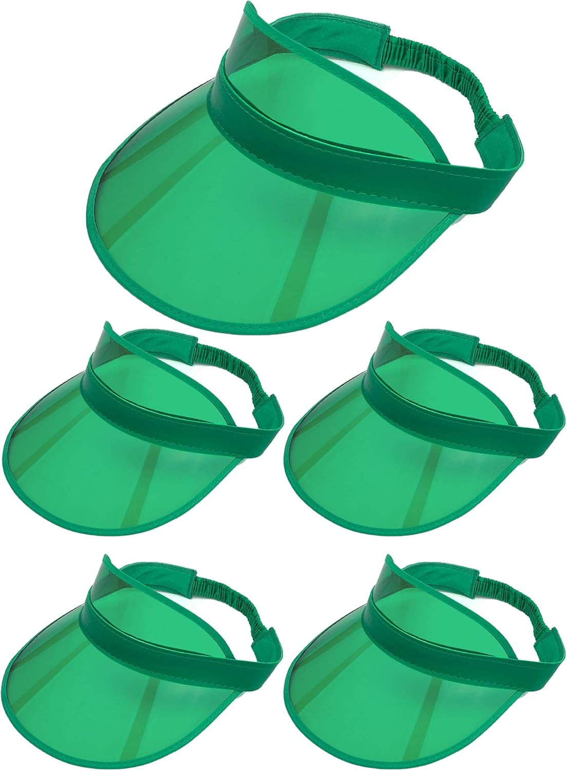 5 Pack Sun Visor Hats Women Clear Colorful Party Outdoor Sports Beach Golf Cap | Amazon (US)