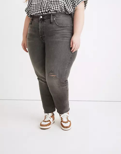 The Plus Perfect Vintage Jean in Cosner Wash: Knee-Rip Edition | Madewell