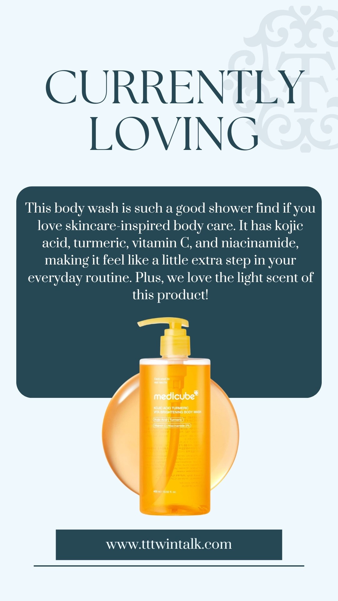 This body wash is such a good shower find if you love skincare-inspired body care. It has kojic acid, turmeric, vitamin C, and niacinamide, making it feel like a little extra step in your everyday routine. Plus, we love the light scent of this product!

#LTKBeauty #LTKOver40 #LTKselfcare