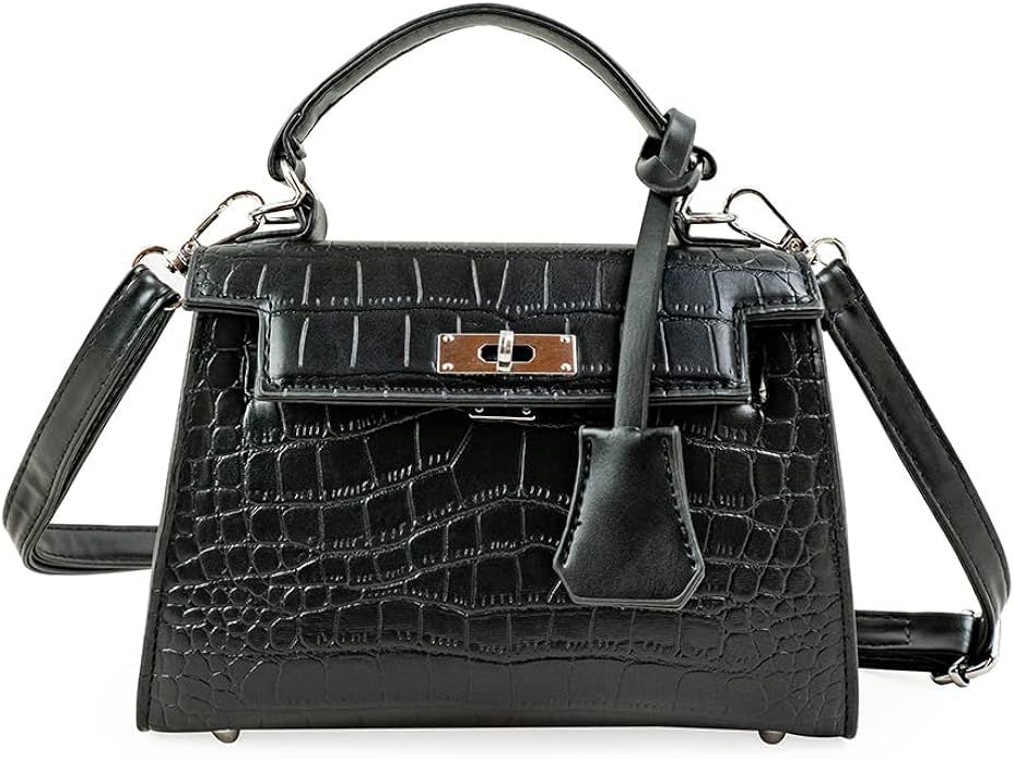 JBB Women Mini Purse Clutch Crocodile Crossbody Handbags Trendy Cute Structured Satchel Top Handl... | Amazon (US)