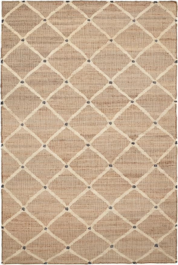 Dash & Albert Kali Natural Handwoven Jute Rug, 4 X 6 Feet, Tan Geometric Pattern | Amazon (US)