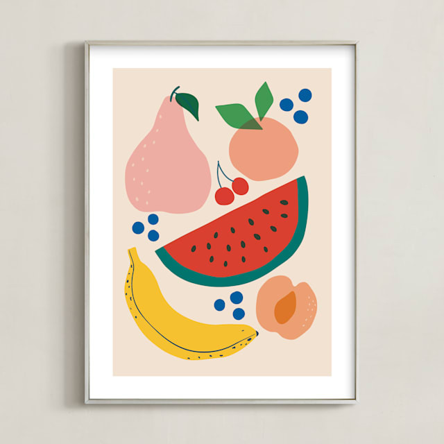 "Fruit Bowl" - Drawing Limited Edition Art Print by Vera Lim. | Minted